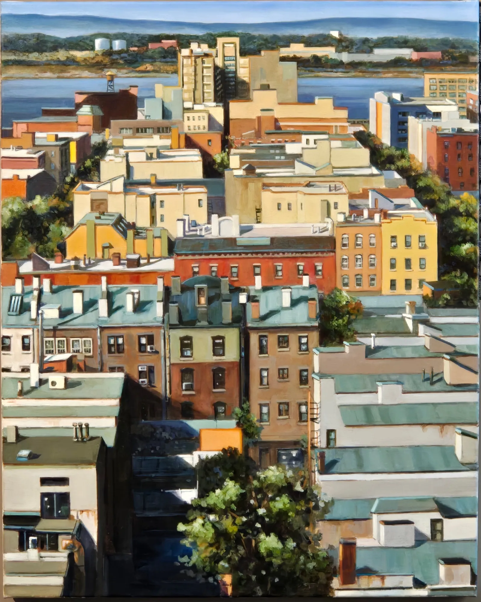 A Small Slice of the Big Apple, Acrylic on linen by Michele Boll