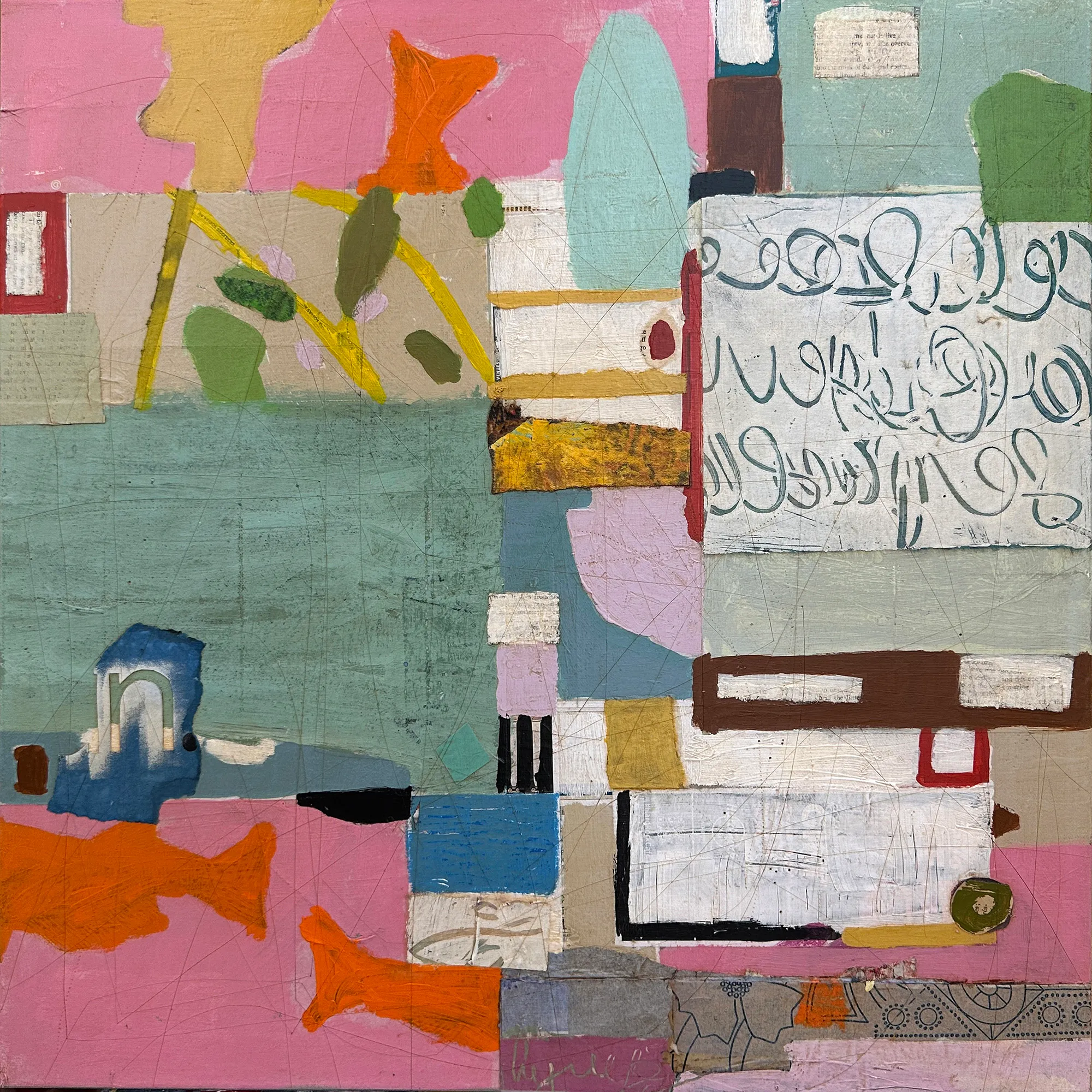 The Day The Fish Arrived, Mixed media by Christiane Corcelle
