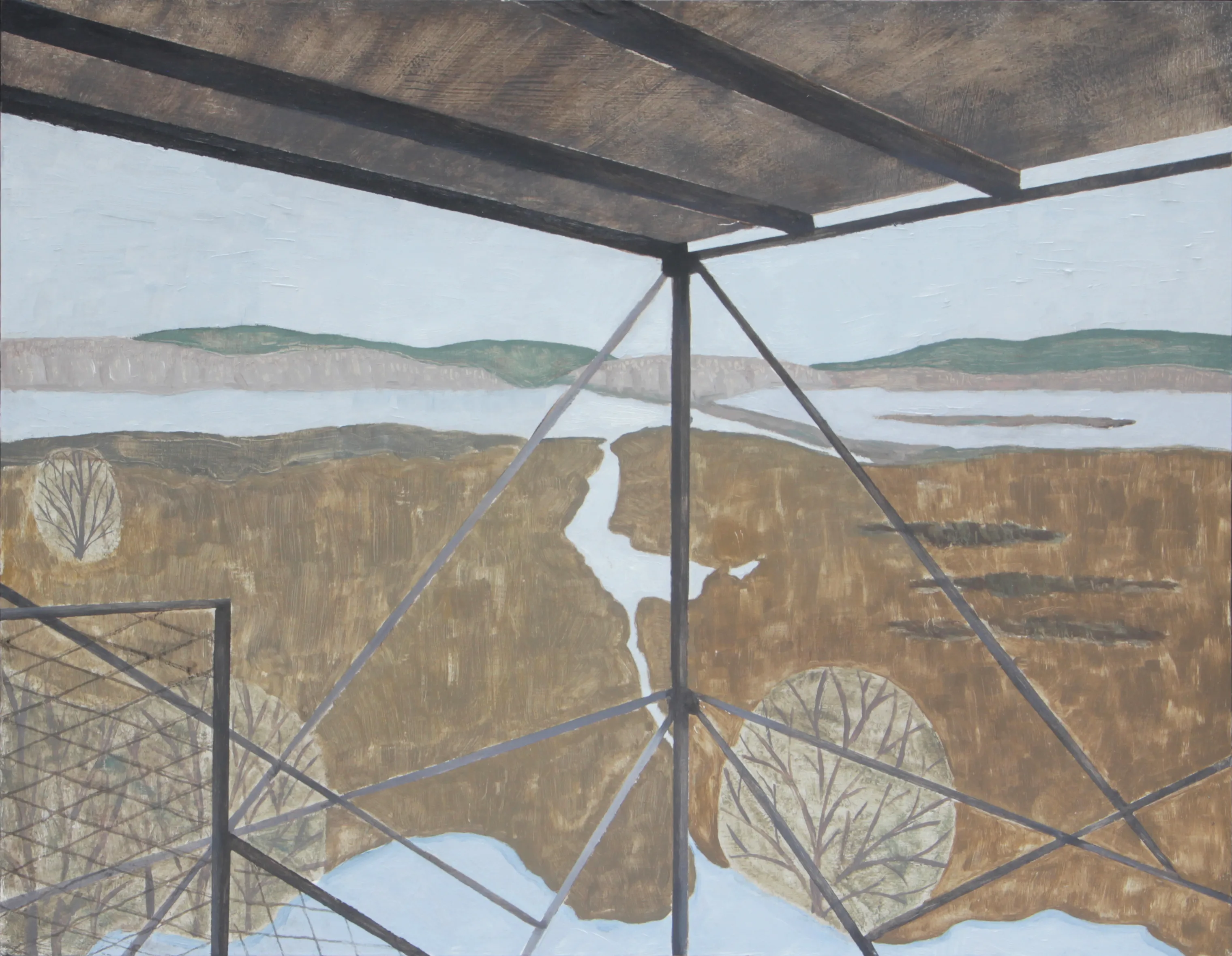 Great Meadows, Oil on panel by Kate Derosier