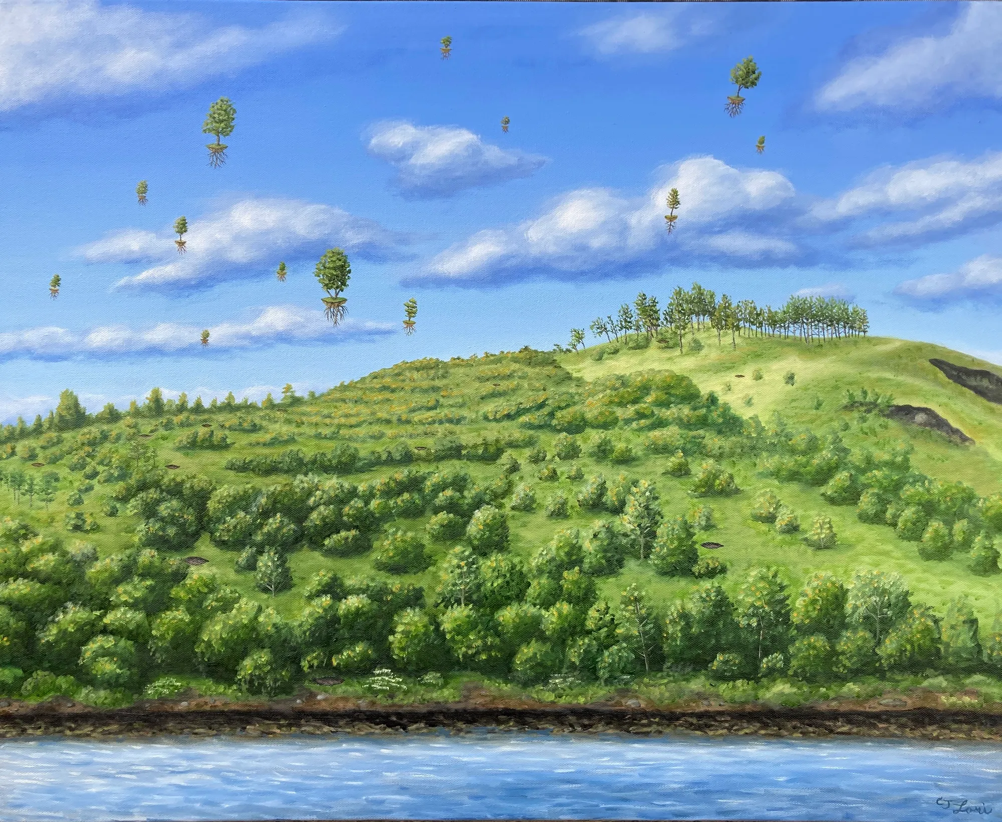 Loch Leaving, Oil on canvas by C. J. Lori