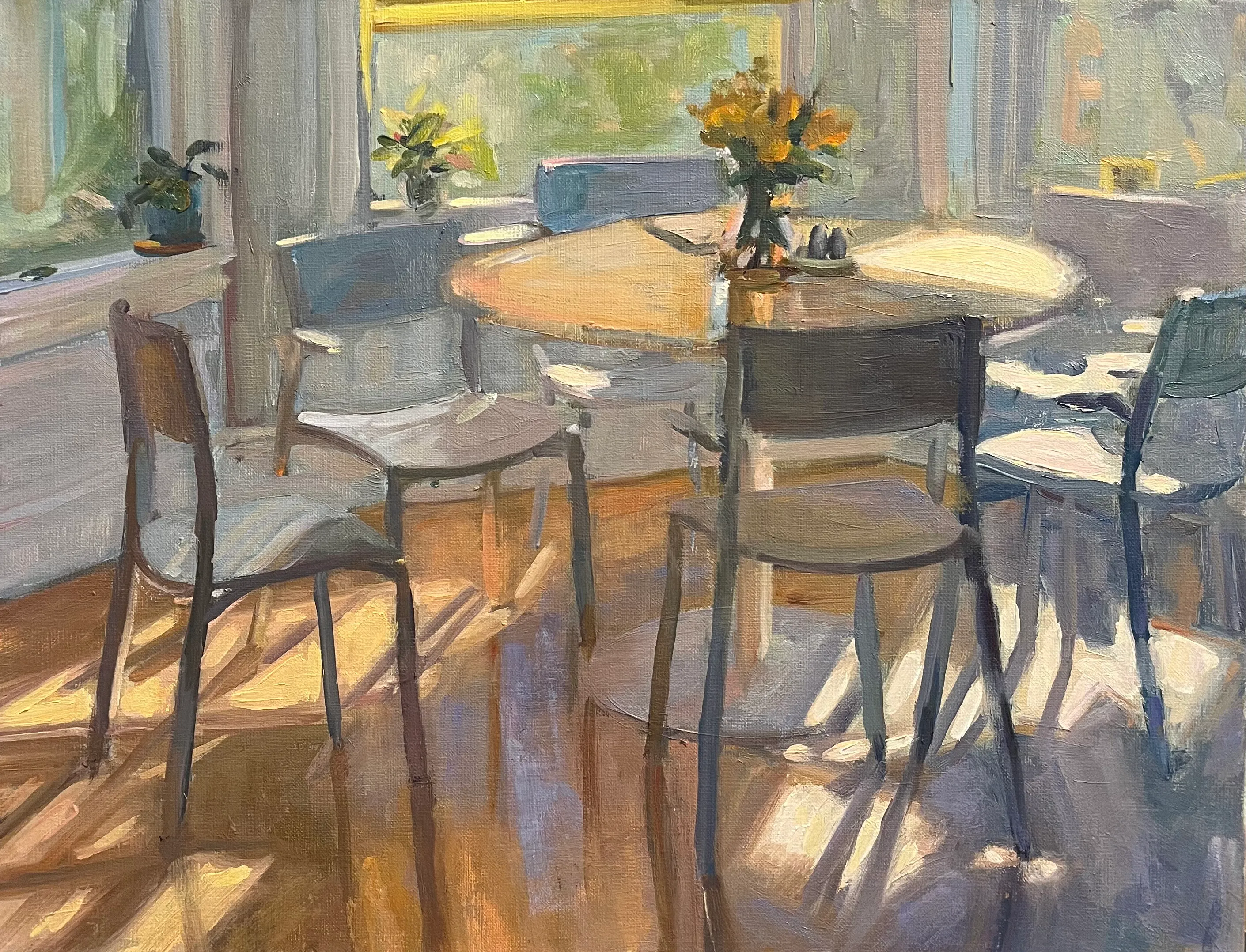 Table, Oil on linen by Heidi Mann
