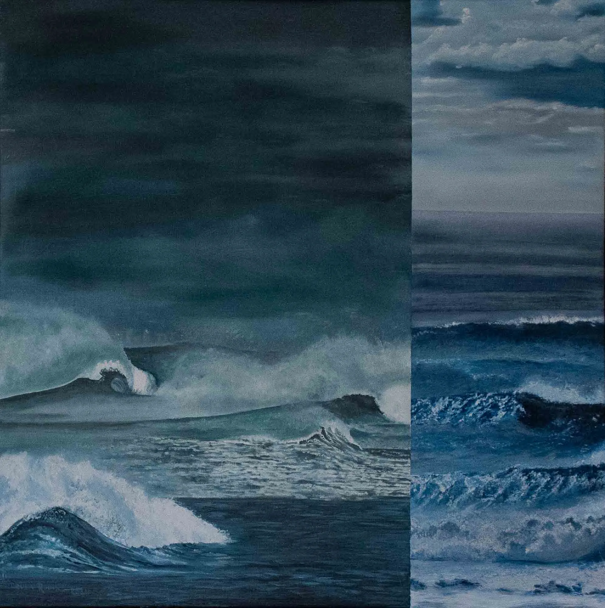 See You Tonight, Texture paste and oil paint by Paula Robins