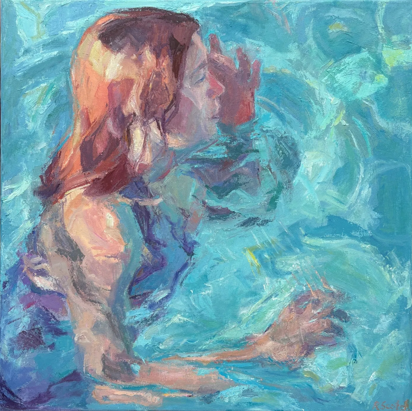 A Moment's Gesture, Oil on canvas by Ruth Scotch