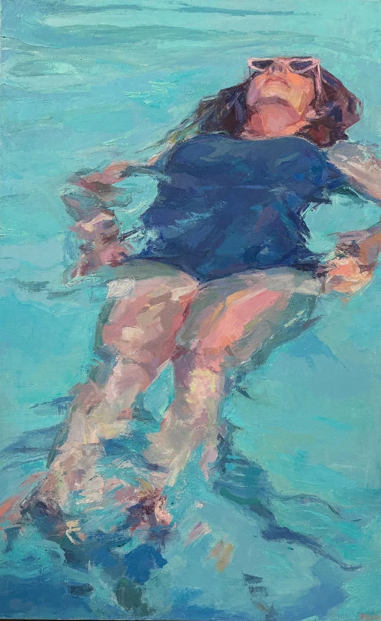 Meditating, Oil on canvas by Ruth Scotch