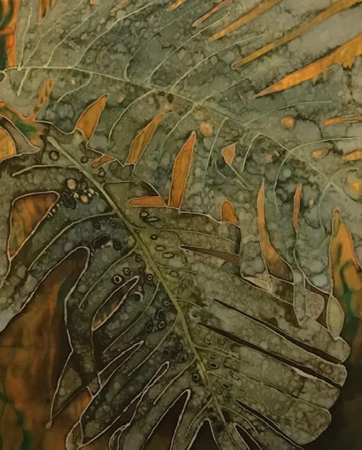 Cuba III, Dye on Silk by Johanna Tiemann